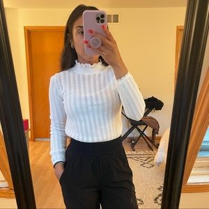 J Crew Ppintelle Mock Neck Sweater